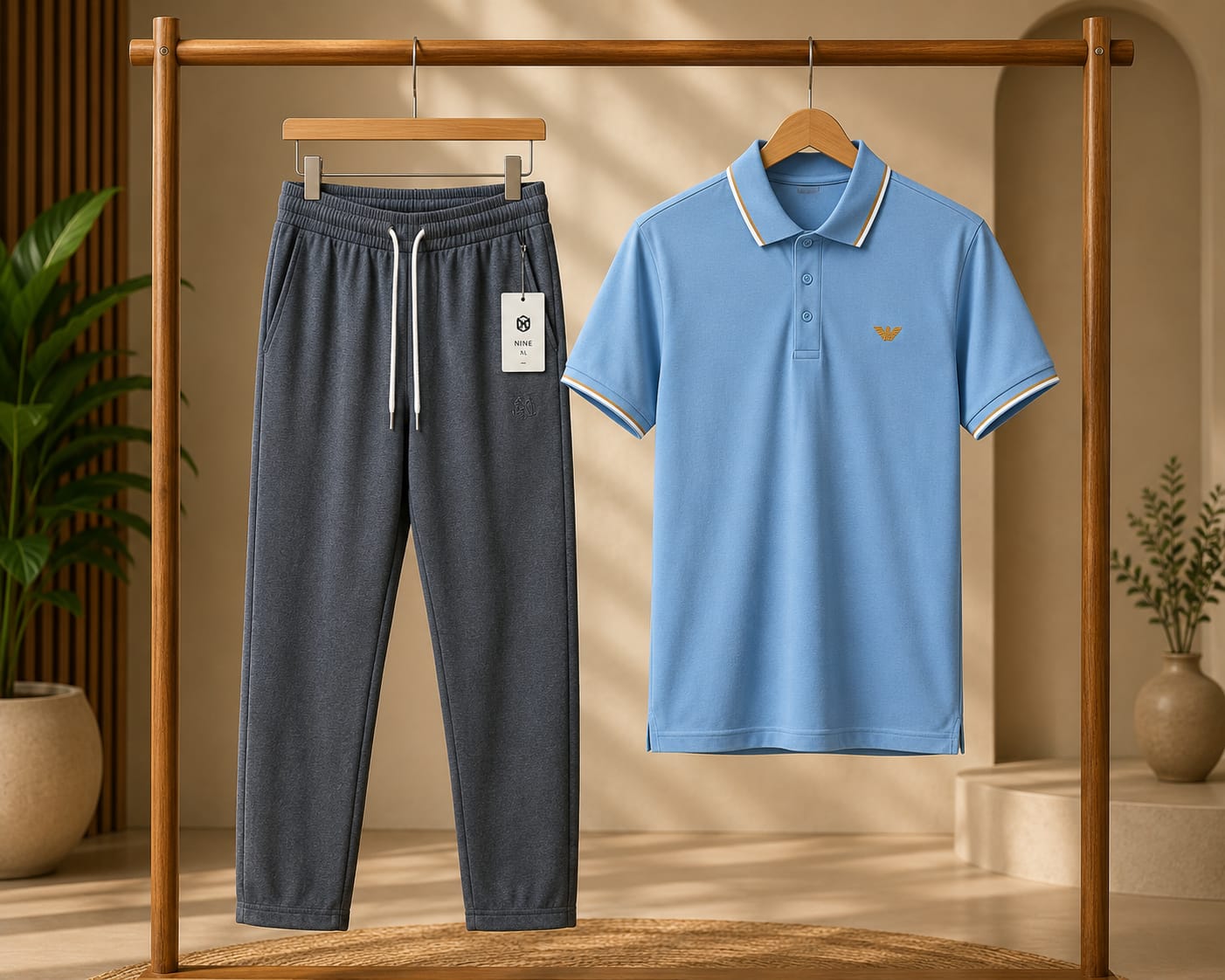 Premium Baggy Trouser &amp; Polo Shirt Set