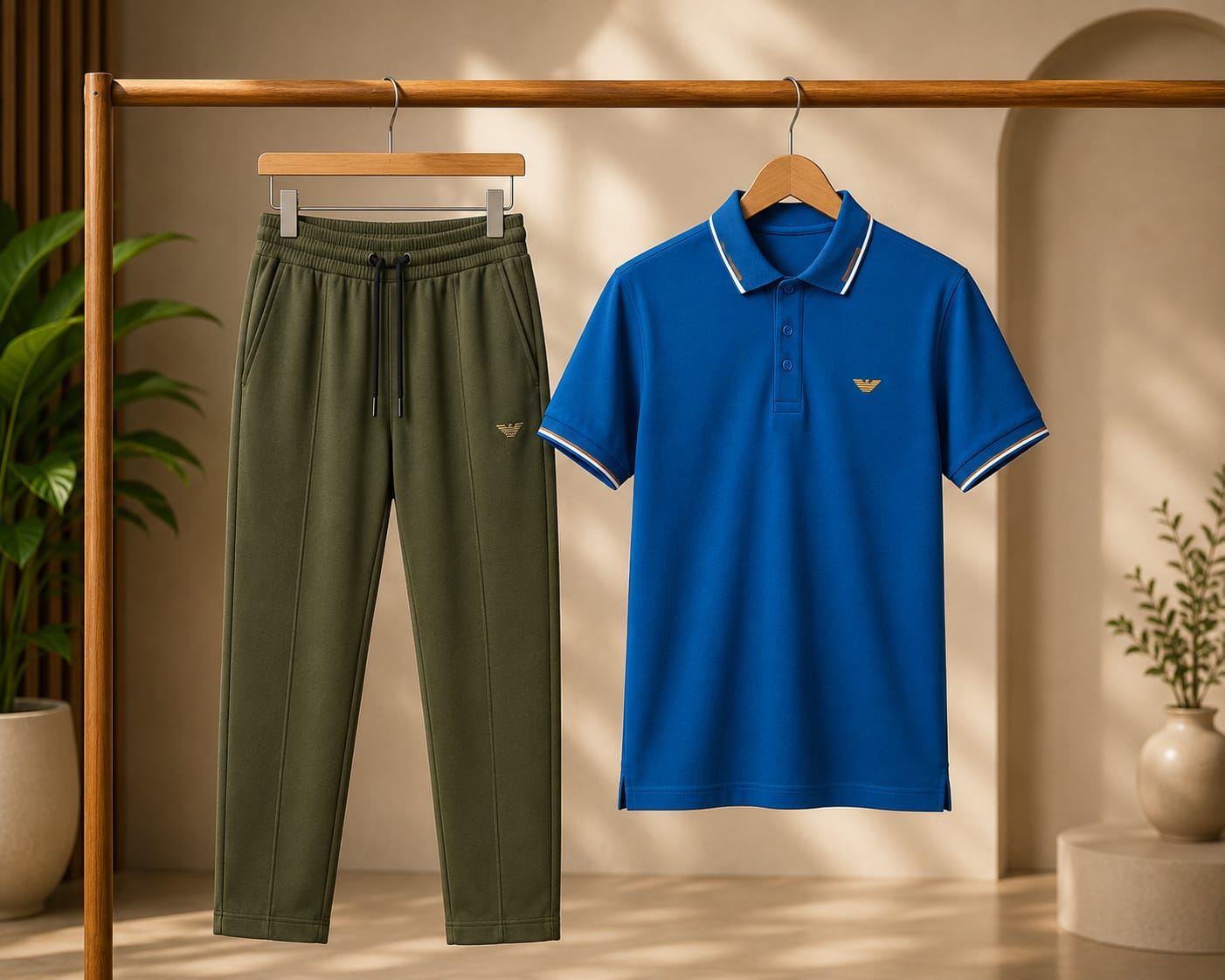 Premium Baggy Trouser &amp; Polo Shirt Set