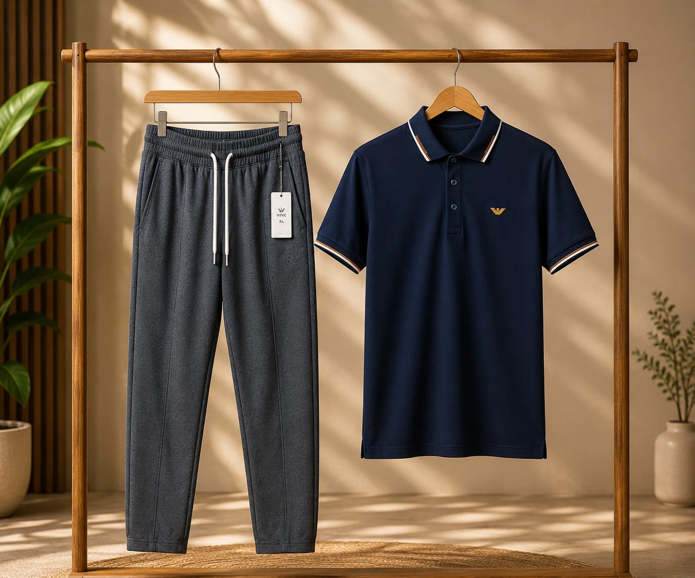 Premium Baggy Trouser &amp; Polo Shirt Set