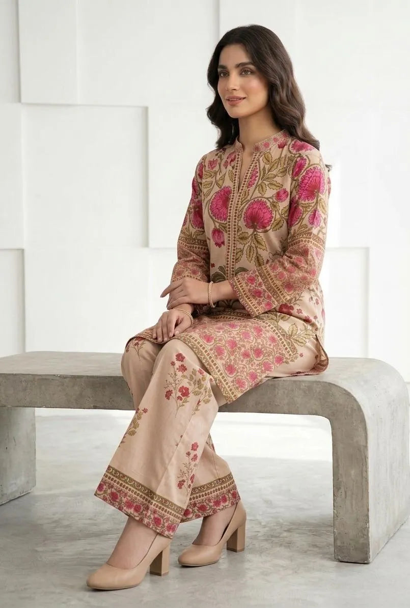 2 Peice Arabic Loan kurta pajama  set for girl women